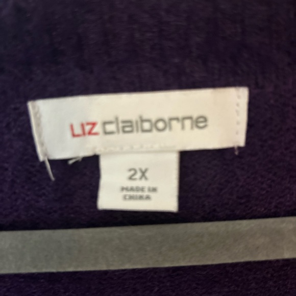 Liz Claiborne Women's Deep Purple Sweater - Picture 2 of 11